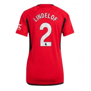 Manchester United Victor Lindelof #2 Replica Home Stadium Shirt for Women 2023-24 Short Sleeve